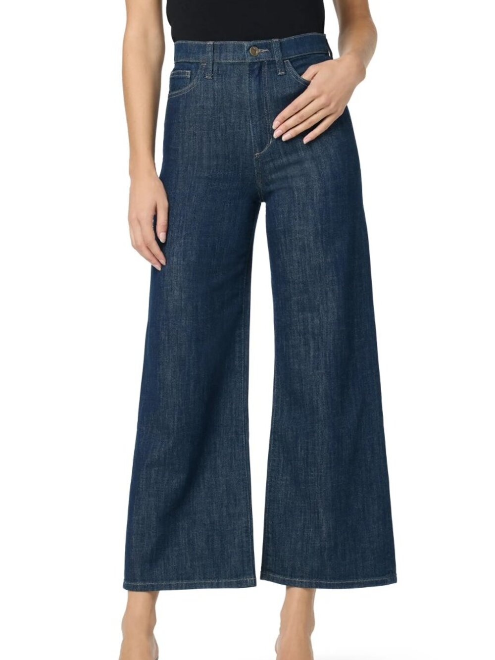 JOE'S High Waist Ankle Wide Leg Jeans in Indigo Rinse